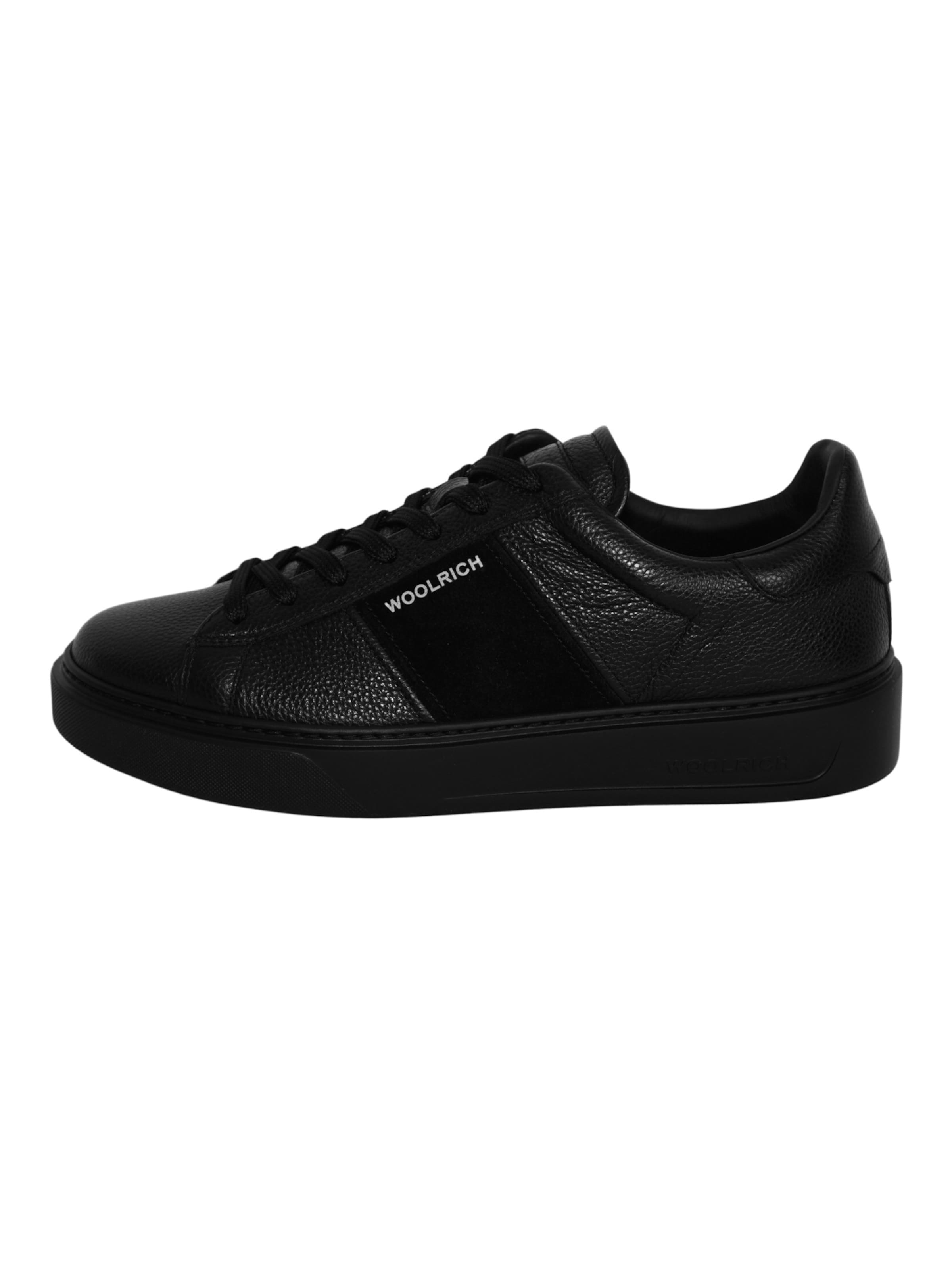 Baskets basses 'Classic Court' Woolrich en noir : devant