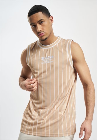 T-Shirt Karl Kani en beige : devant