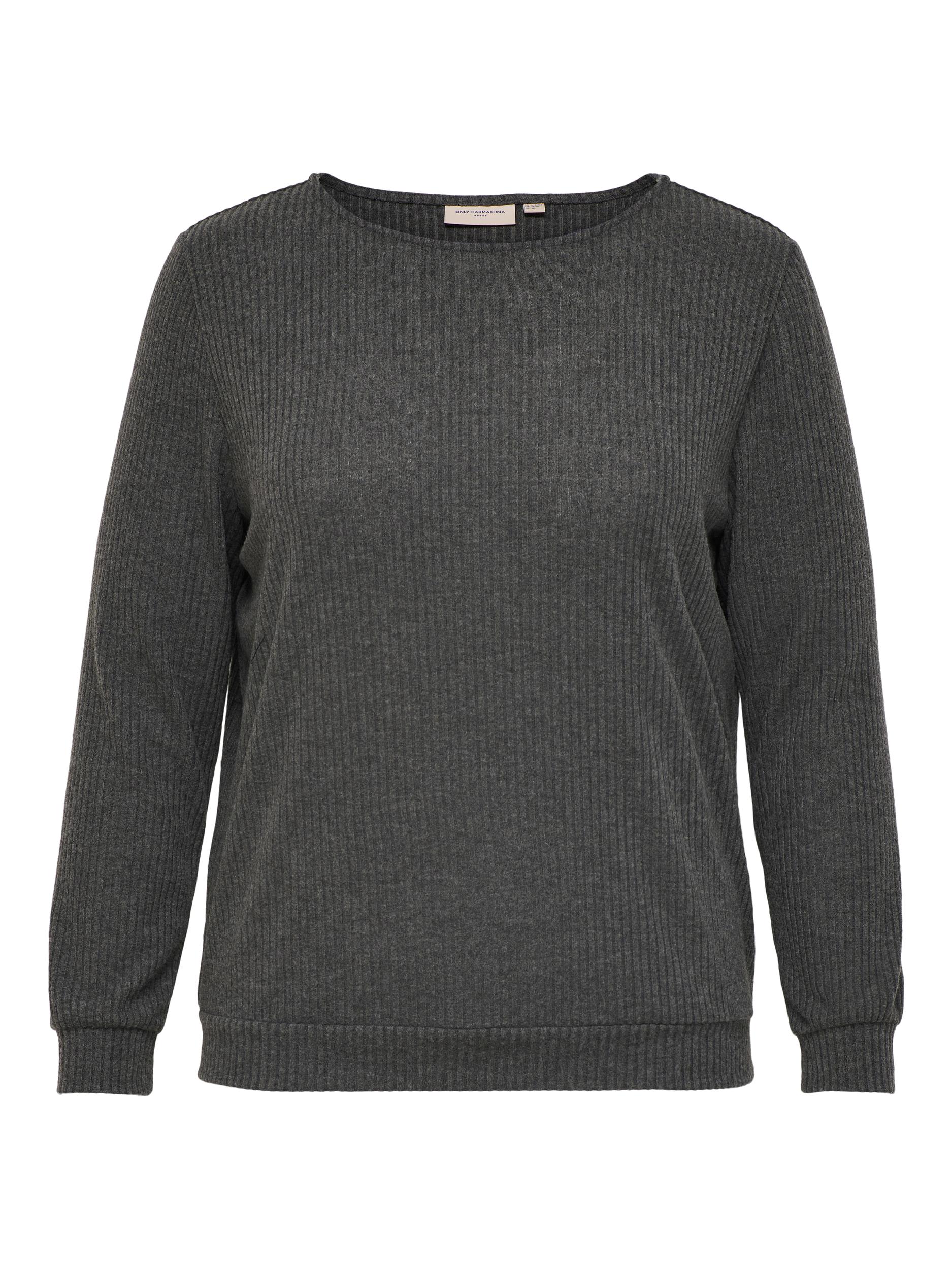 Abbigliamento Taglie comode ONLY Carmakoma Maglietta Lortney in Grigio Scuro Abbigliamento Taglie comode ONLY Carmakoma Maglietta Lortney in Grigio Scuro