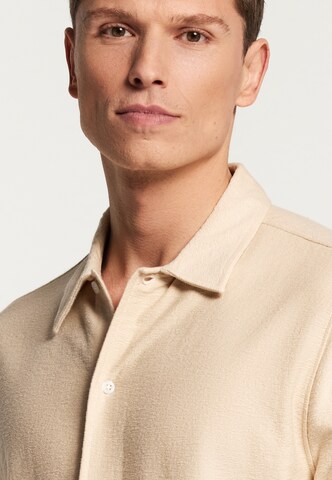 Shiwi Regular fit Button Up Shirt 'Alec' in Beige