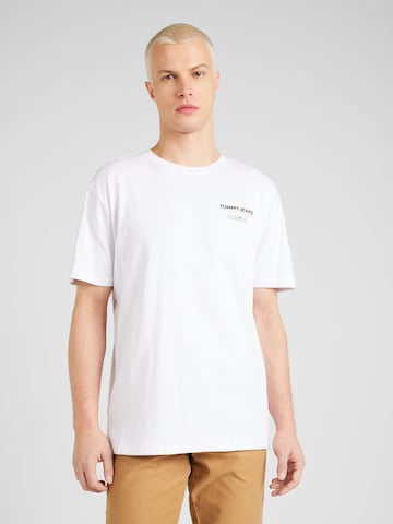 T-Shirt Tommy Jeans en blanc : devant