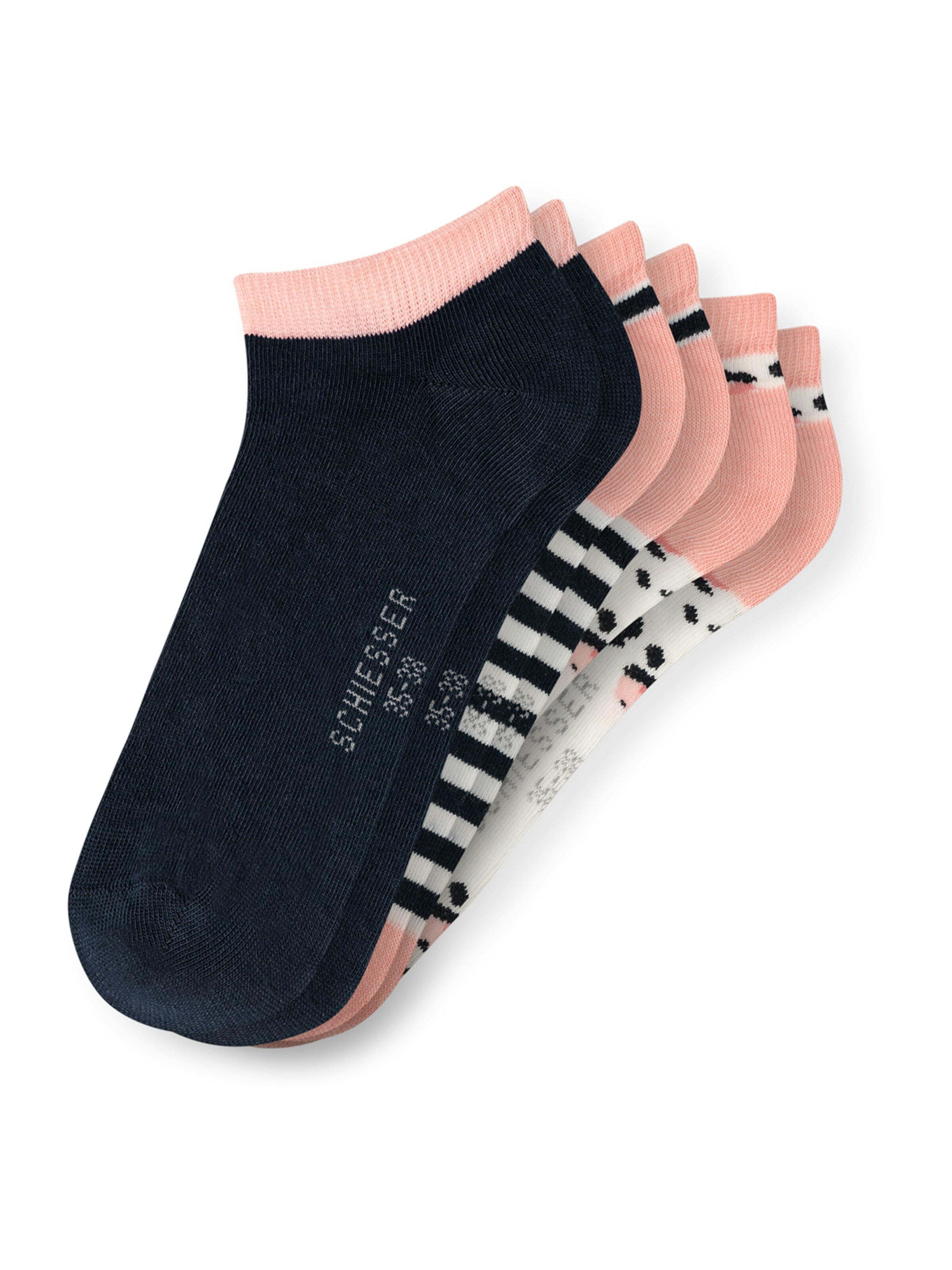 SCHIESSER Sneakersocken ' "Leo&Stripes" ' in Mischfarben: Vorderseite