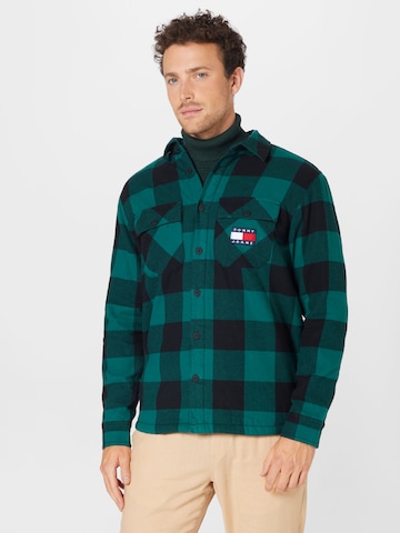 TOMMY HILFIGER - Ajuste regular Camisa en verde: frente