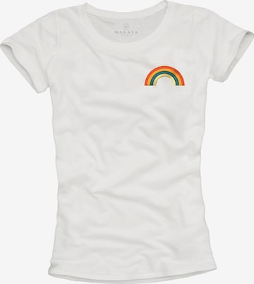 MAKAYA Shirt 'Rainbow' in White: front