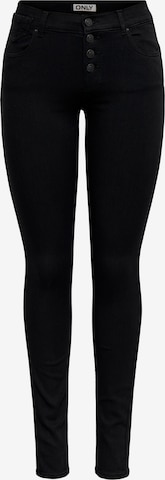 juoda ONLY Siauras Džinsai 'ONLRAIN': priekis