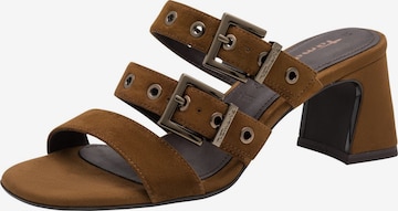 Tamaris Mule in Brown: front