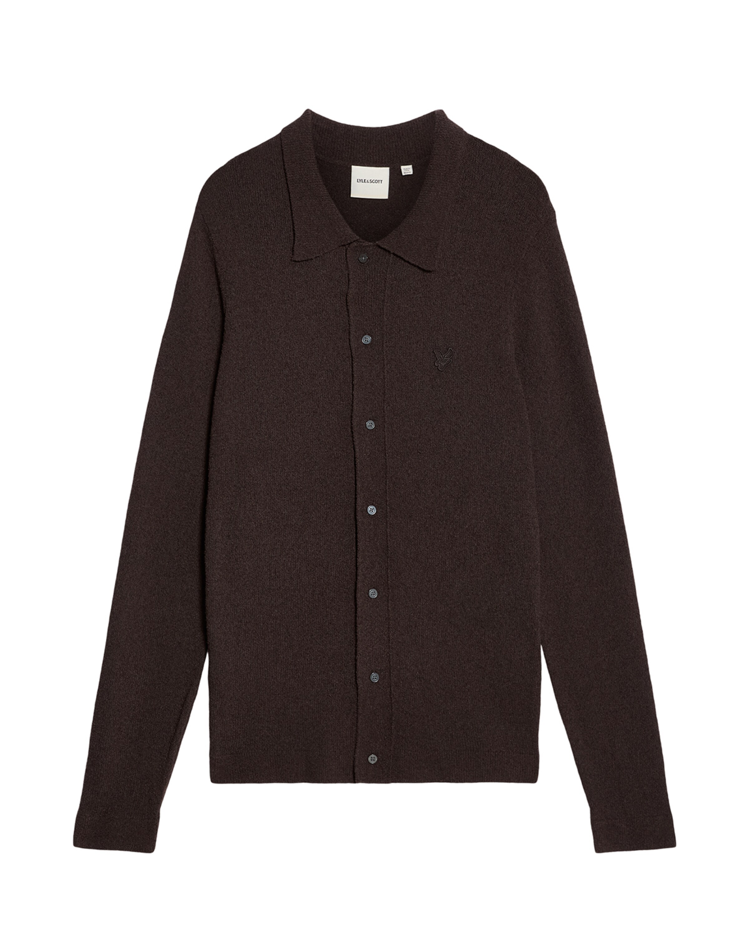 Lyle & Scott Sweatvest in Bruin: voorkant