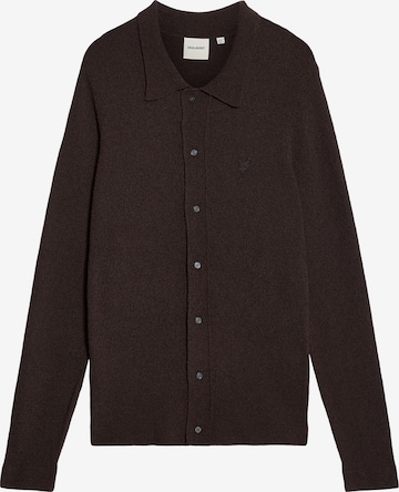 Lyle & Scott Sweatvest in Bruin: voorkant