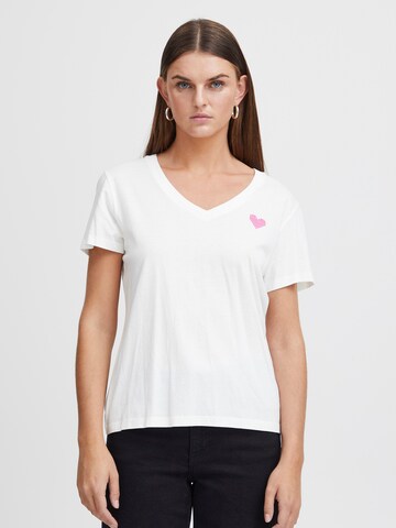 ICHI Shirt 'IH Kennedy' in Beige: front