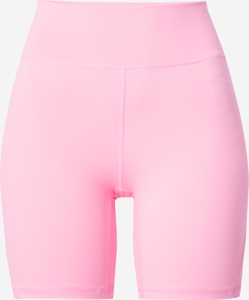 ADIDAS PERFORMANCE Skinny Fit Спортен панталон 'All Me Ess' в розово: отпред