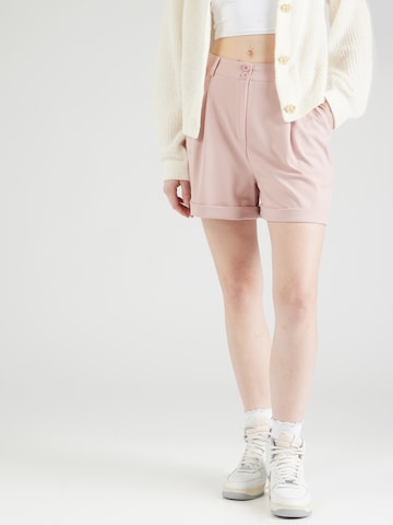 Regular Pantalon à pince Trendyol en rose : devant