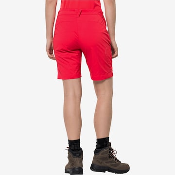JACK WOLFSKIN Regular Outdoor Pants 'Overland' in Red