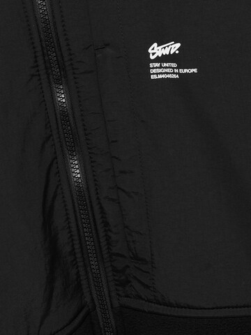 Pull&BearFlis jakna - crna boja