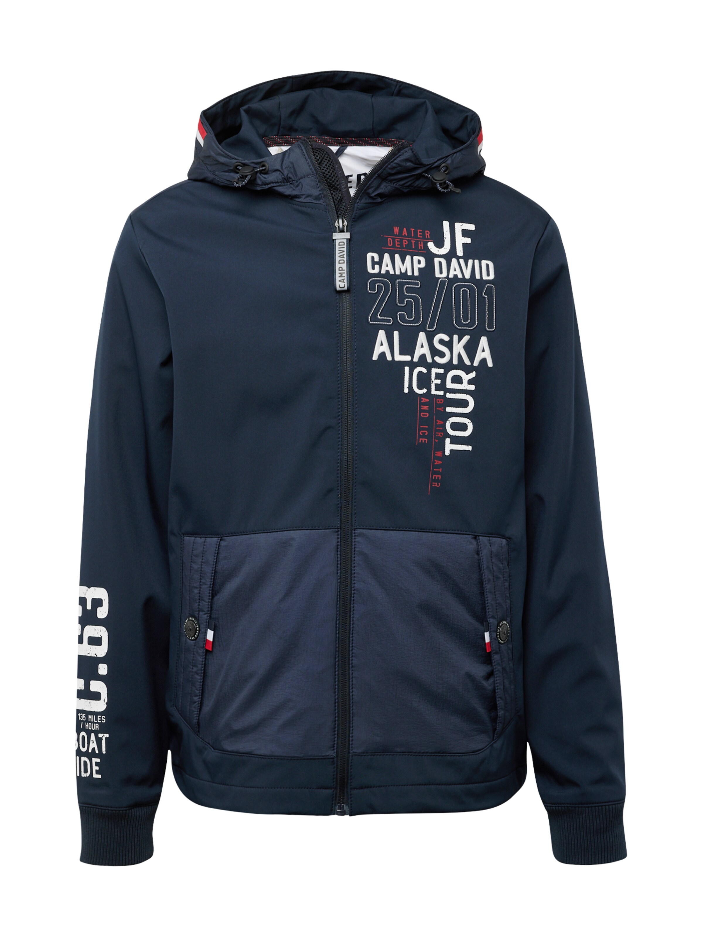 CAMP DAVID Tussenjas 'Alaska Ice Tour' in Blauw: voorkant