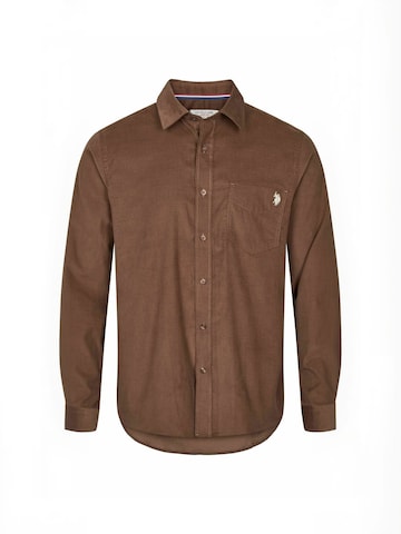 U.S. POLO ASSN. Shirts ' UMDaren ' i brun: forside