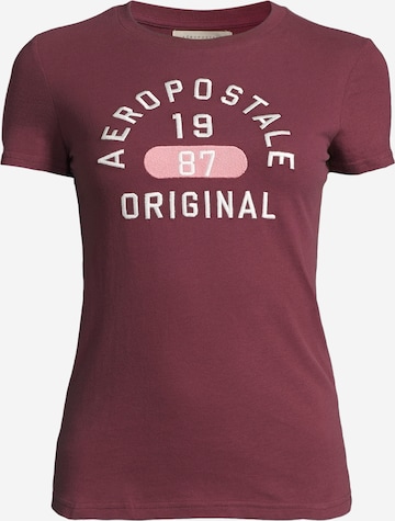 AÉROPOSTALE T-shirt 'JUL' i röd: framsida