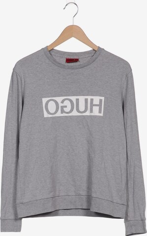 HUGO Sweatshirt & Zip-Up Hoodie in S in Grey: front