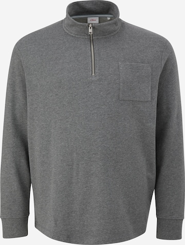 s.Oliver Men Big Sizes Sweatshirt in Grey: front