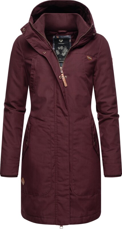 Ragwear Funktionsmantel 'Jannisa' in Bordeaux Ragwear Funktionsmantel 'Jannisa' in Bordeaux