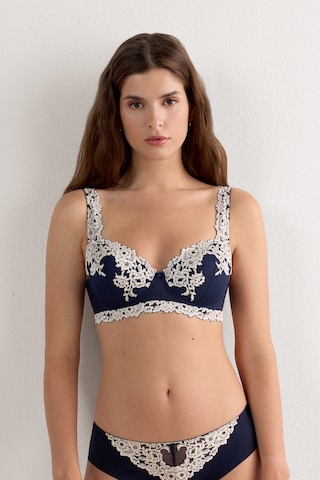 INTIMISSIMI Balconette Bra 'Sofia Pretty Flowers' in Blue: front