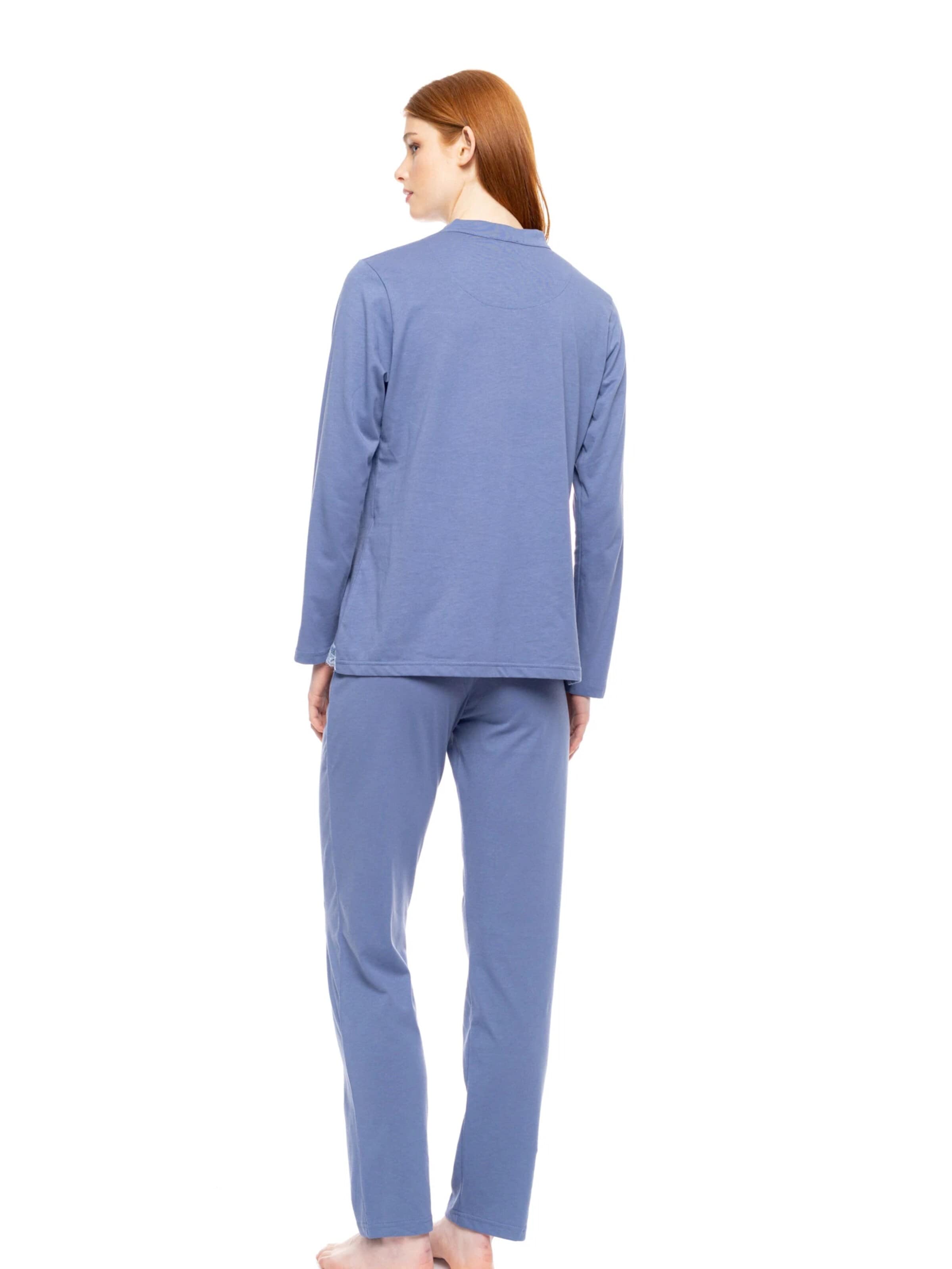 Pink Label - Pijama 'PYJAMA DREAM SOLID' en azul
