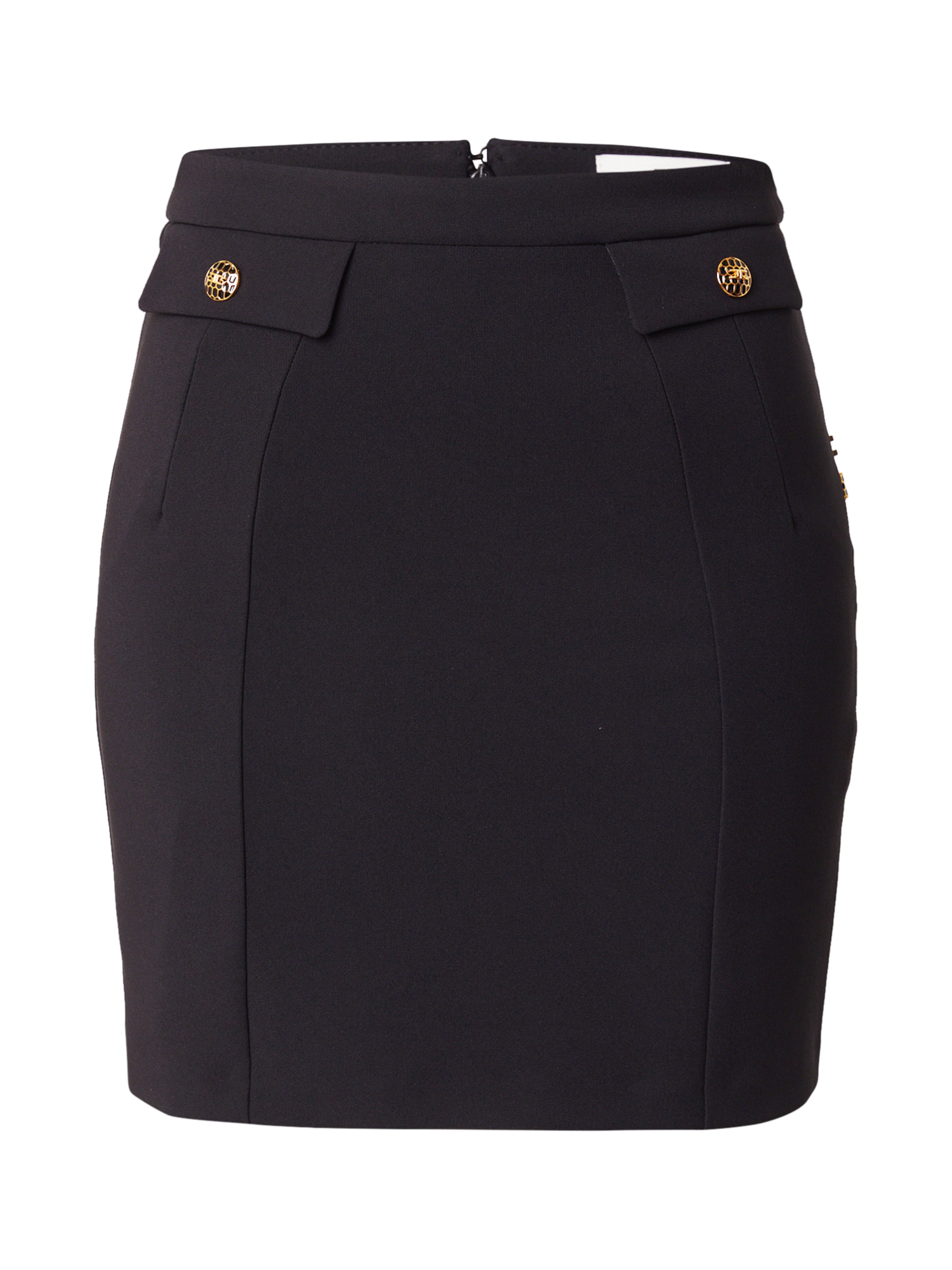 melns Elisabetta Franchi Svārki: no priekšpuses