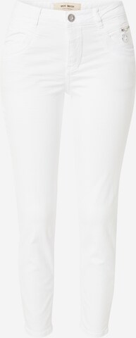 MOS MOSH Slim fit Trousers in White: front