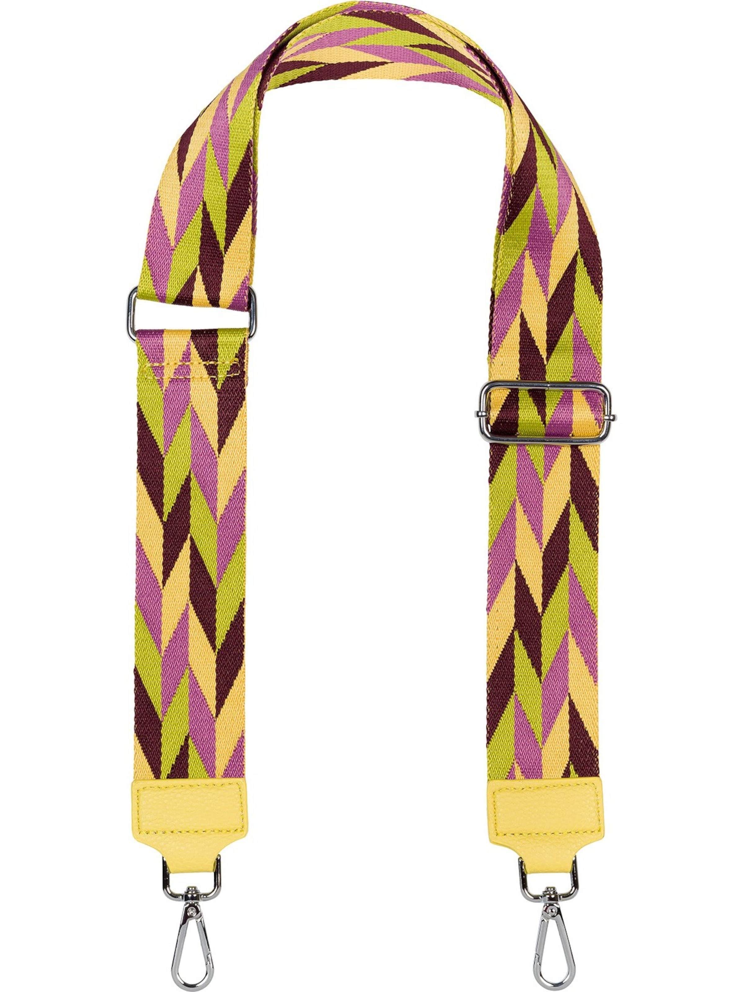 styleBREAKER Taschenzubehör 'Breiter Wechsel Taschengurt Rauten Muster'‌‌‌‌‌‌ in Gelb: Vorderseite