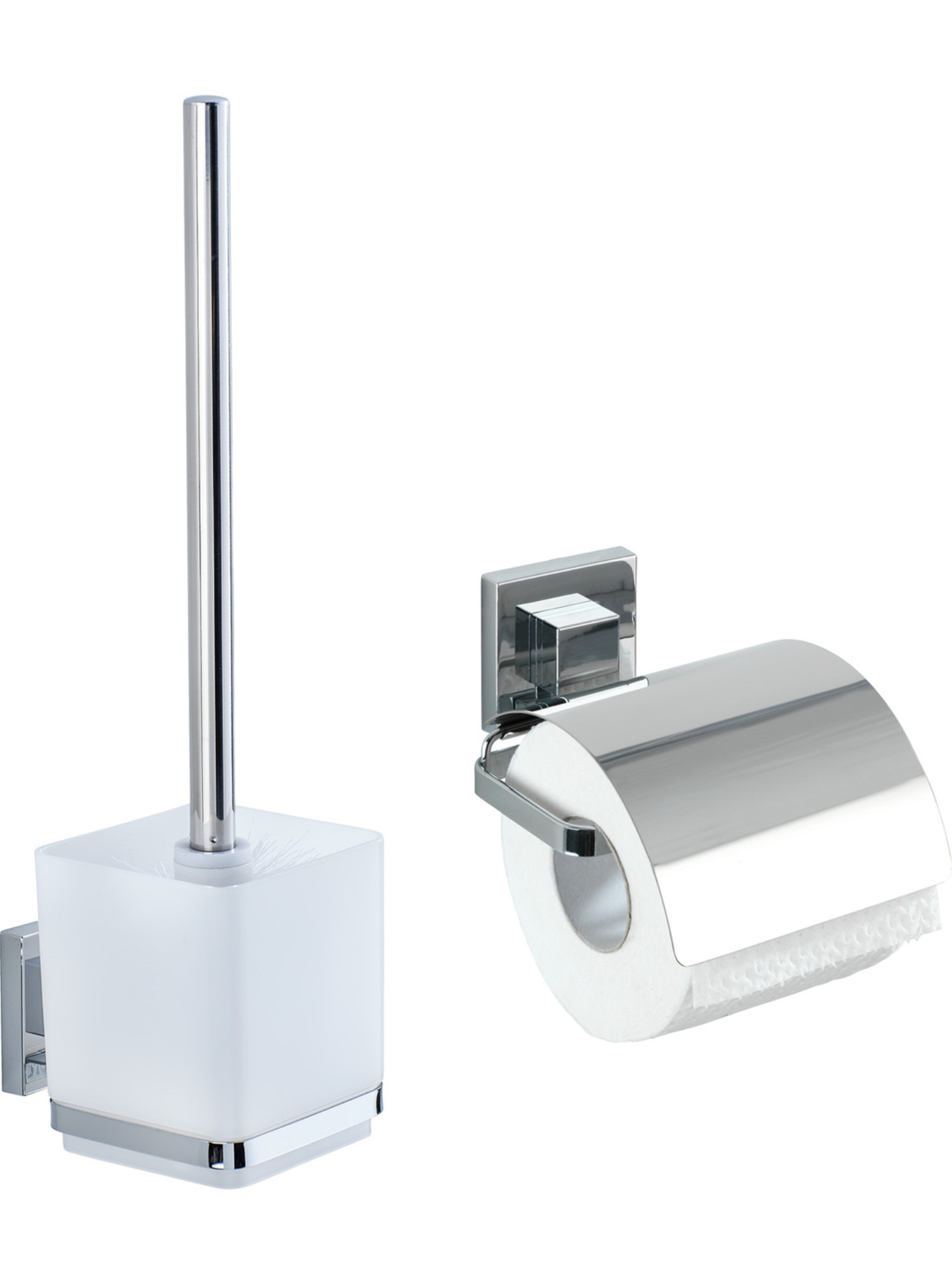 Wenko Toilet Accessories 'Quadro' in White: front