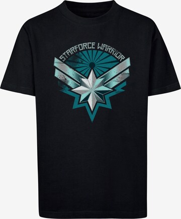 ABSOLUTE CULT Shirt 'Captain Marvel - Starforce Warrior' in Zwart: voorkant