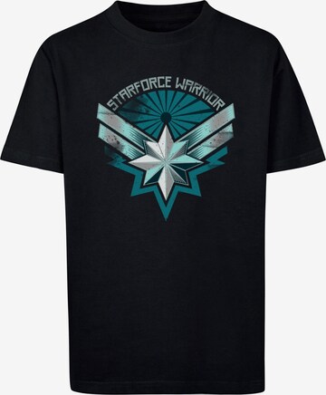 ABSOLUTE CULT Shirt 'Captain Marvel - Starforce Warrior' in Black: front