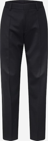 Loosefit Pantalon à plis 'Faru224' HUGO Red en noir : devant