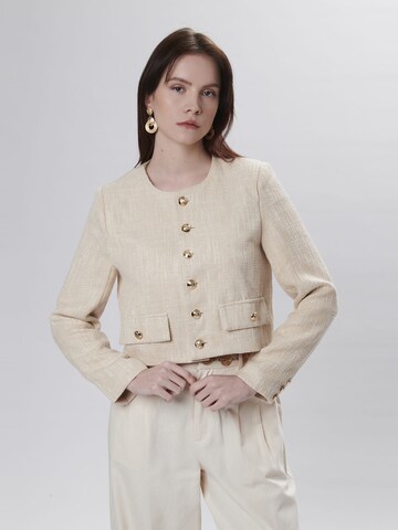 Veste mi-saison Influencer en beige : devant
