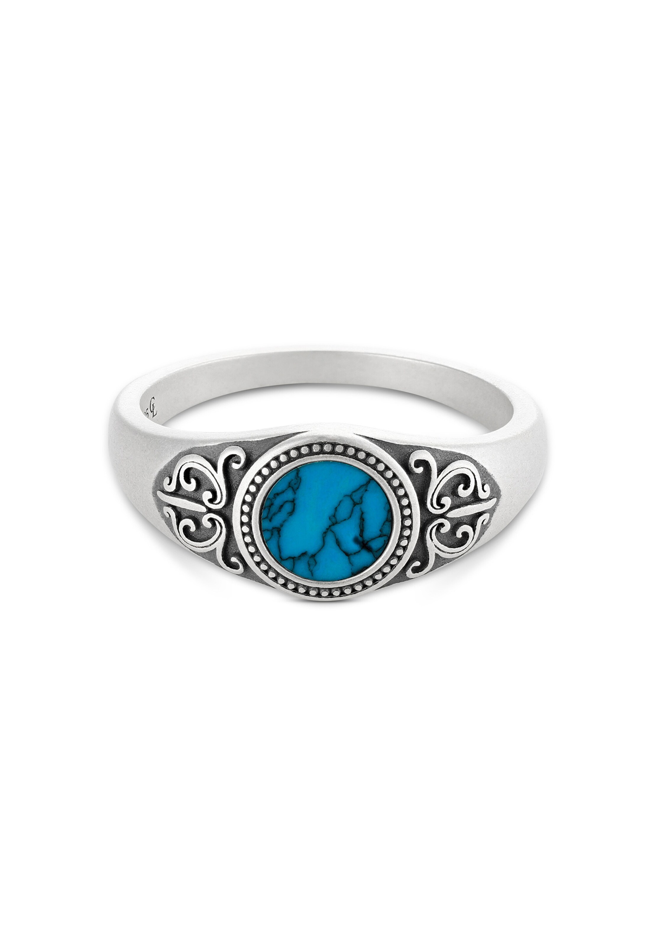 Anello 'Aquastone Signet' di Commen Lines in argento: frontale