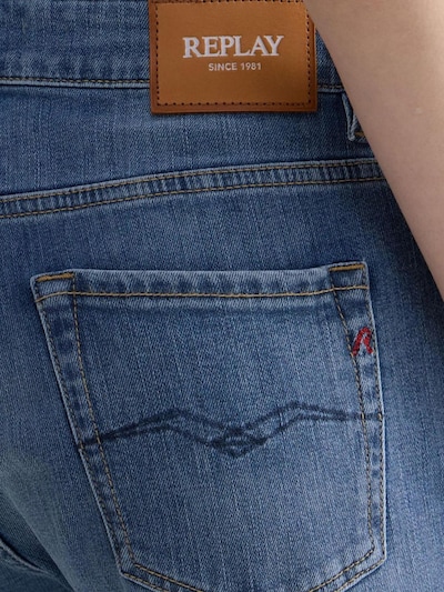 REPLAY Jean 'SLIM BOYFIT WA416 .000.685 115' en 26/30 en bleu denim, Vue avec produit