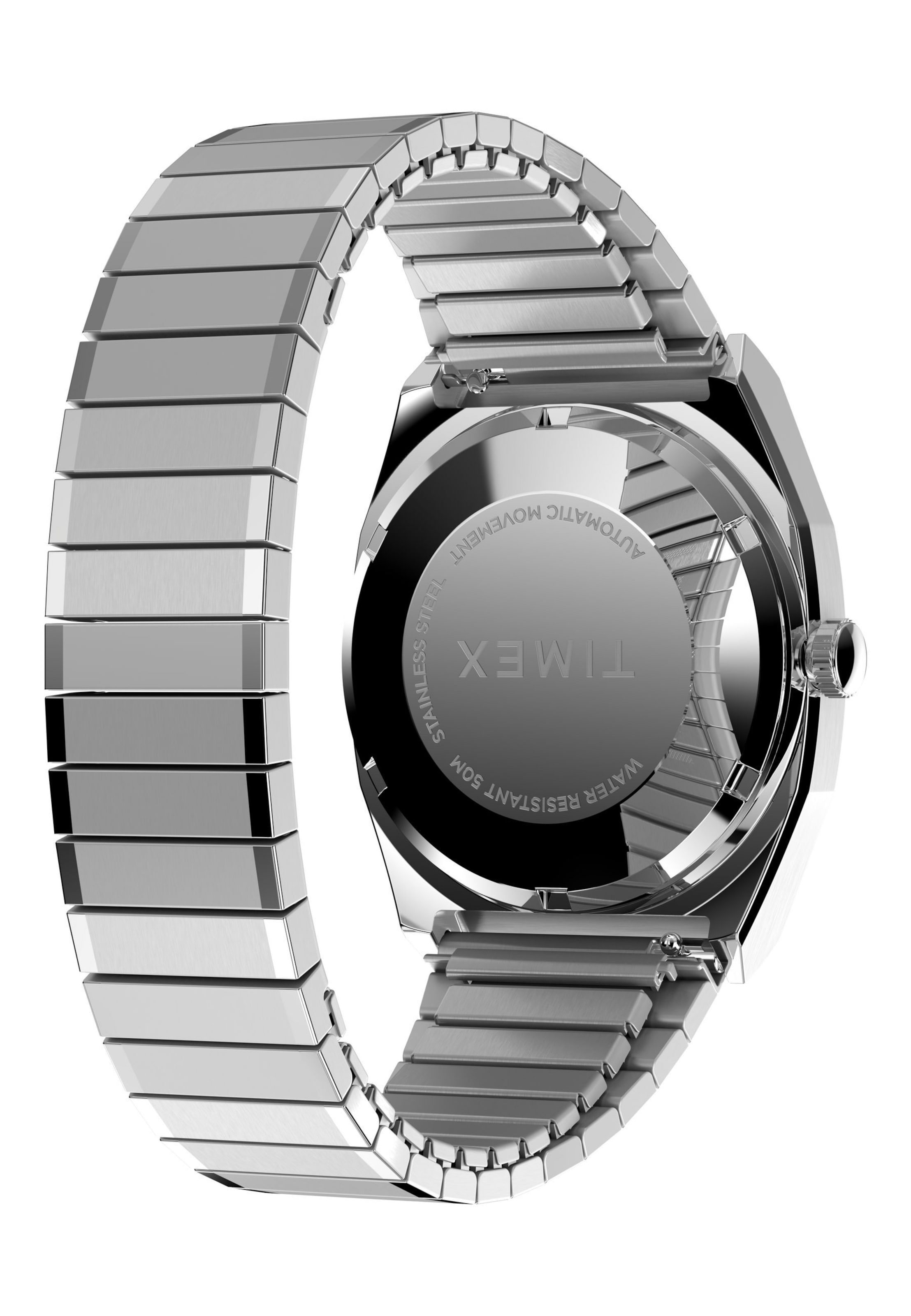 Orologio analogico 'Automatic 1983 E Line' di TIMEX in argento