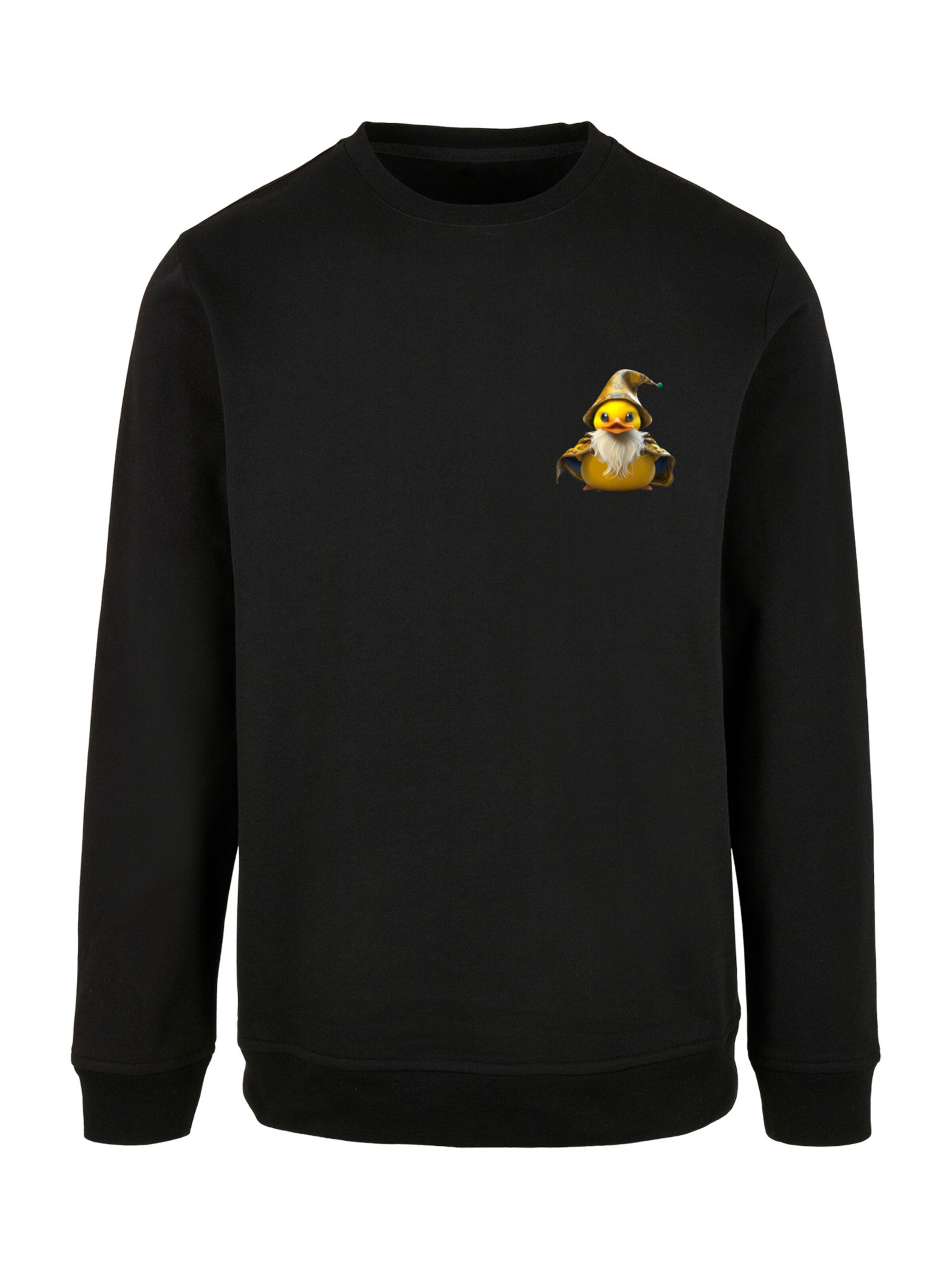 F4NT4STIC Sweatshirt 'Rubber Duck' in Zwart: voorkant