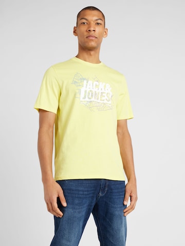 Maglietta 'MAP' di JACK & JONES in giallo: frontale