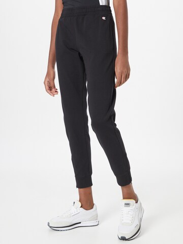 Effilé Pantalon Champion Authentic Athletic Apparel en noir : devant