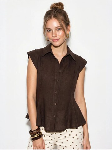 T-shirt 'Hemden' Bianco Lucci en marron