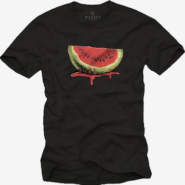MAKAYA Shirt 'Watermelon' in Black: front