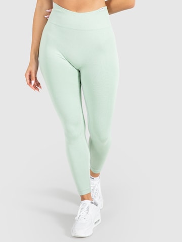 Smilodox Skinny Workout Pants 'Amaze Scrunch' in Green: front