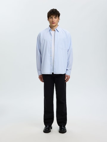 SELECTED - Ajuste regular Camisa en azul