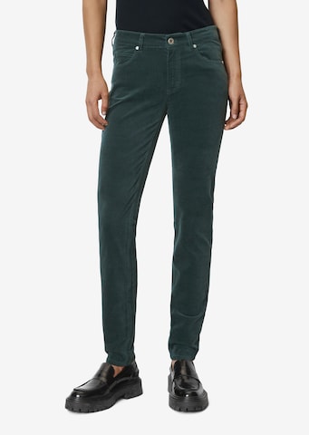 Marc O'Polo Slim fit Trousers 'Lulea' in Green: front