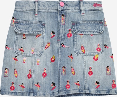 GUESS Skirt 'RIGID' in Blue denim / Yellow / Pink / Red, Item view