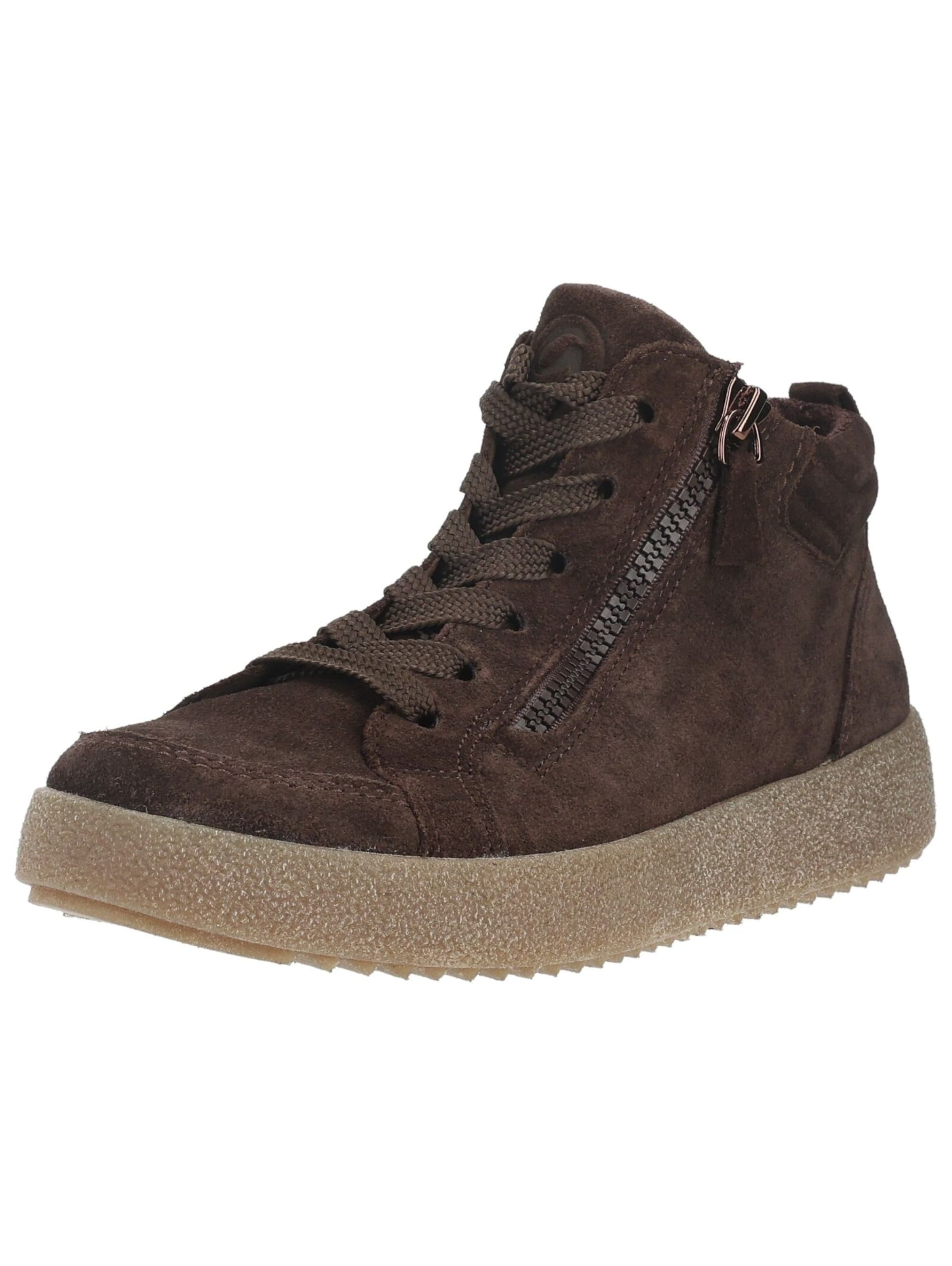 Baskets hautes ARA en marron : devant