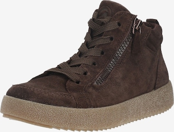 Baskets hautes ARA en marron : devant