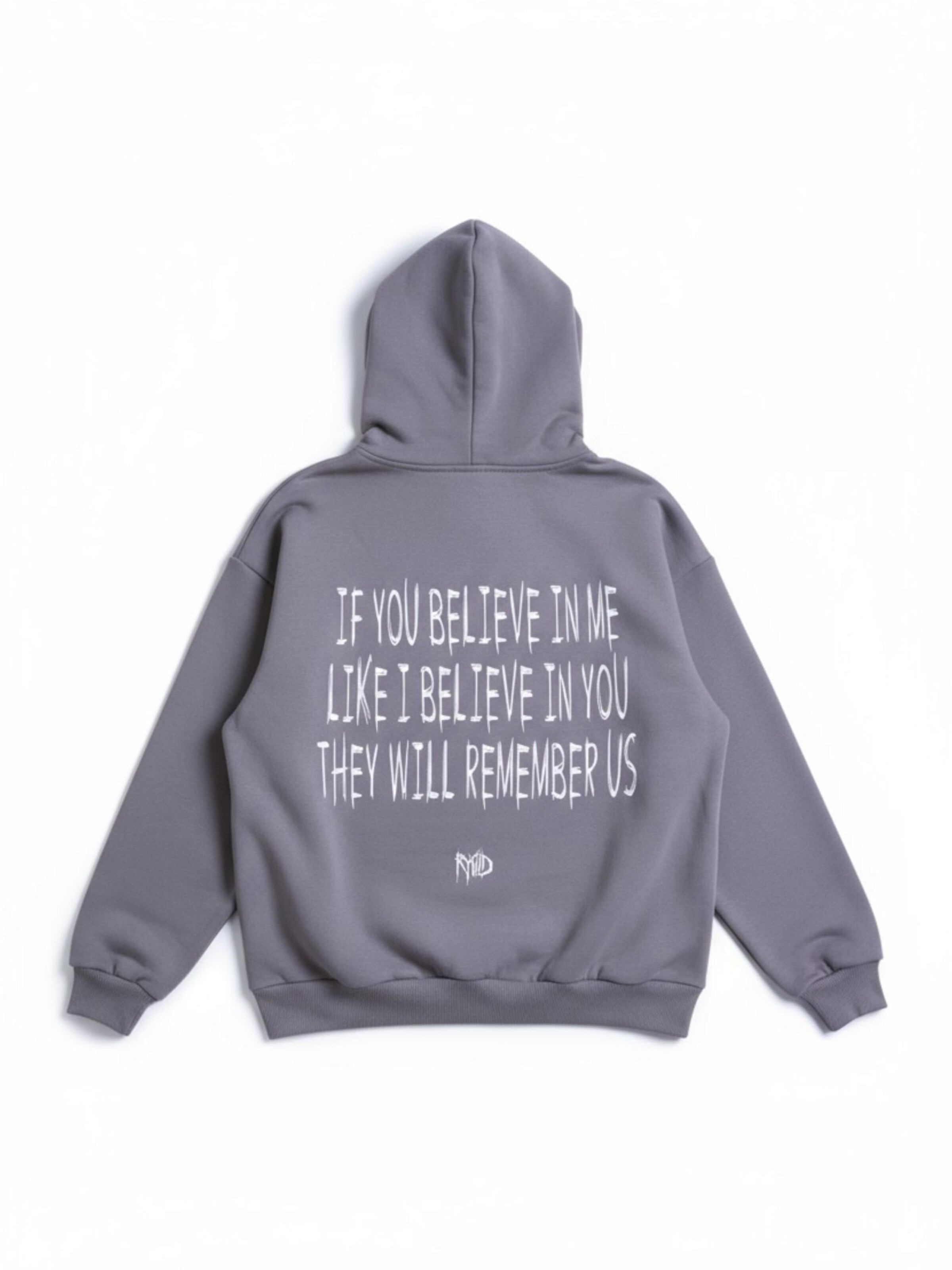 Remember you will die Sweatshirt 'Believe'‌‌‌ in Grau