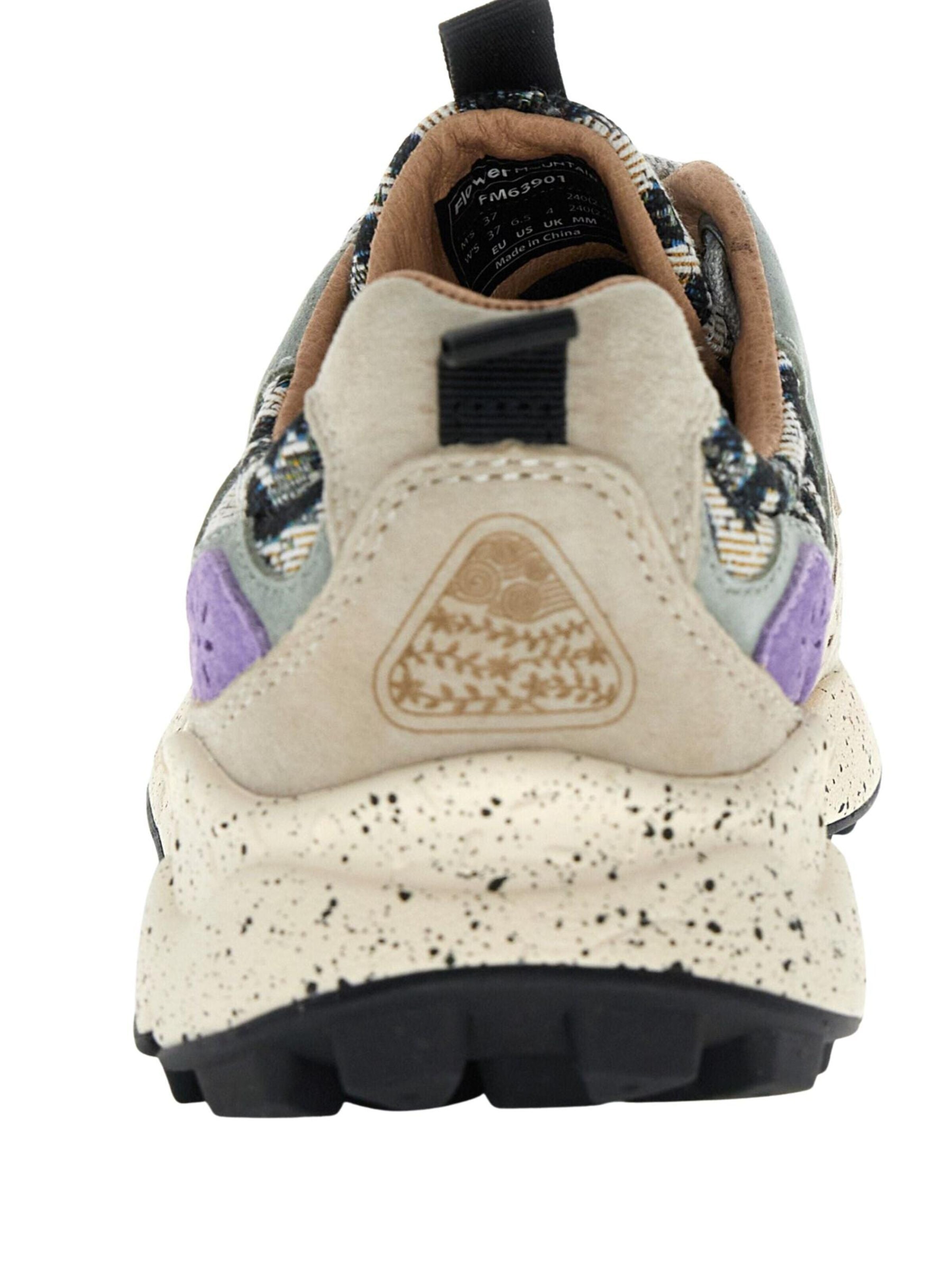 Sneaker alta 'FLOWER MOUNTAIN - Sneaker Donna in Nubuck e Tessuto Jacquard Multicolor' di Flower Mountain in blu