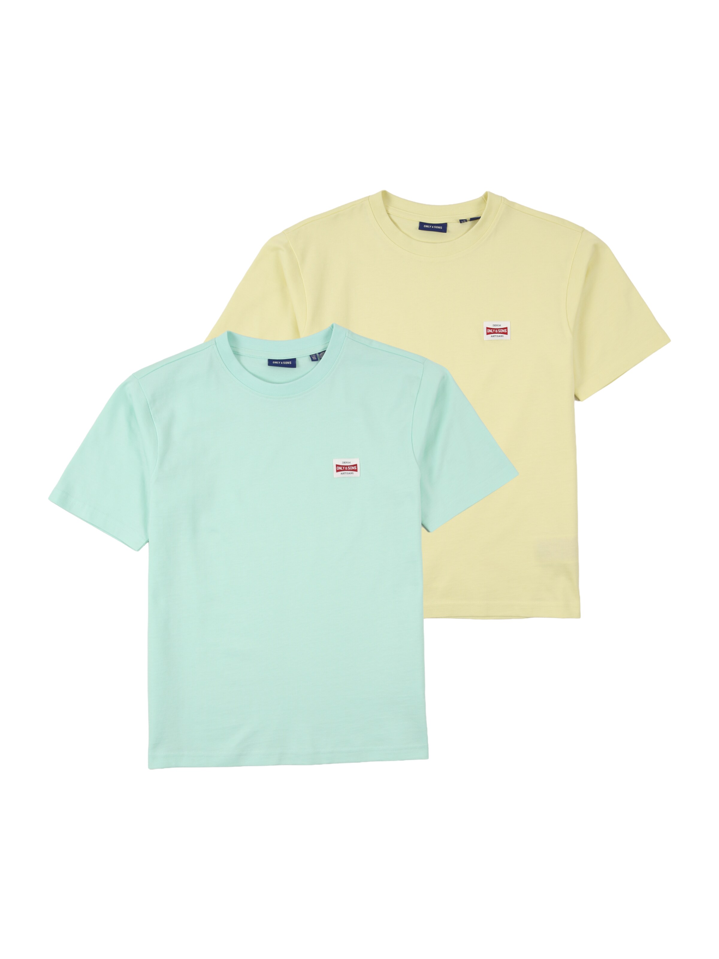 Only & Sons Junior Shirt 'OSJFRED' in 122-128 in Light yellow / Mint, Item view